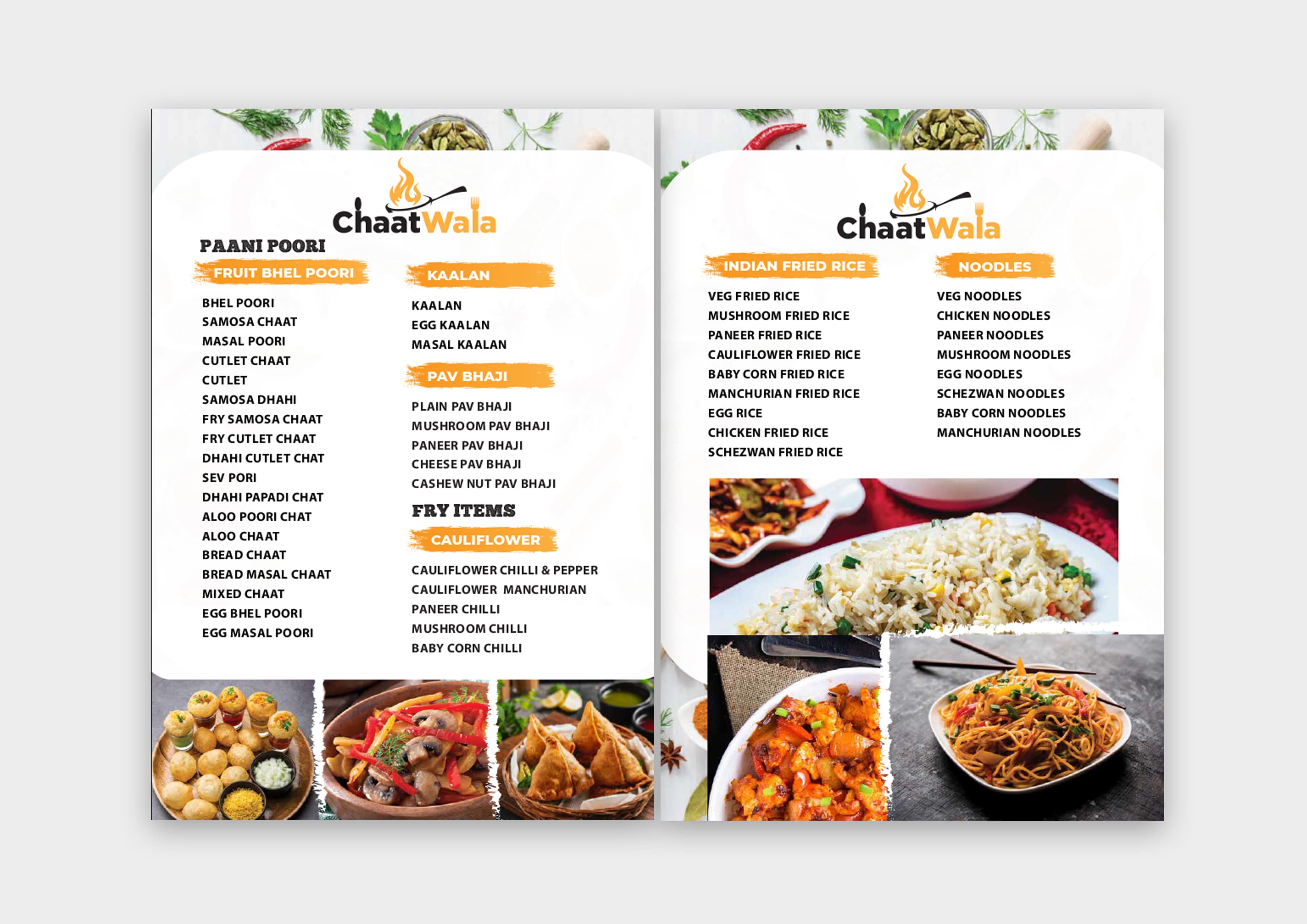 Chaat Menu